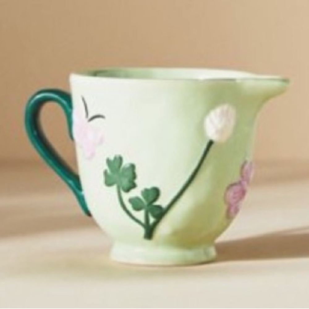 Anthropologie X Faye‎ Floral Ceramic creamer Frazee